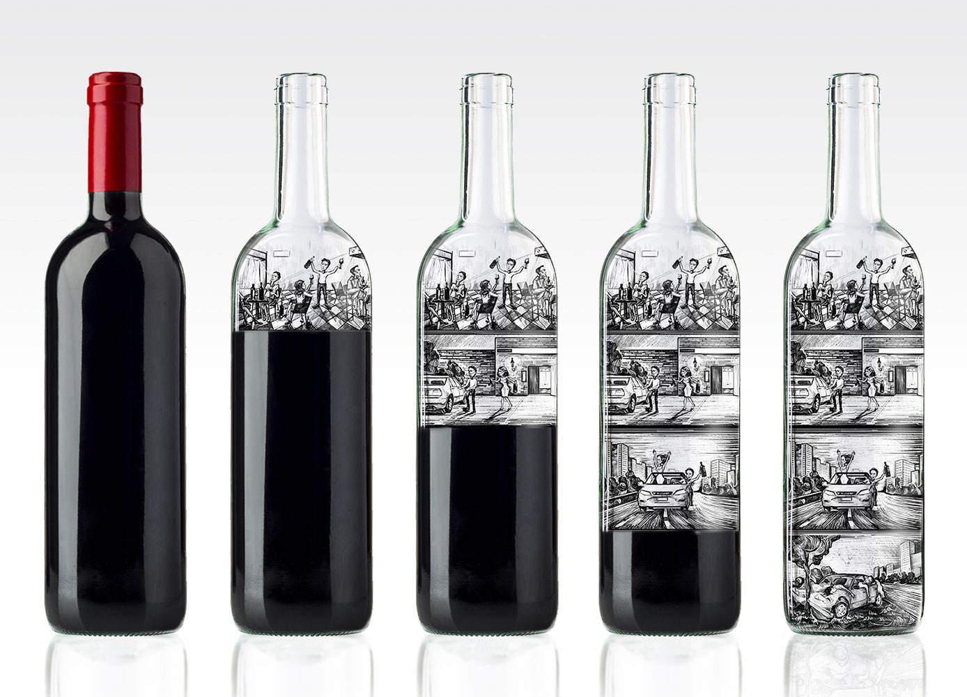 Красивые бутылочки для вина